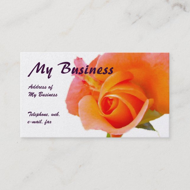 Orange Rose Business Card (Front)