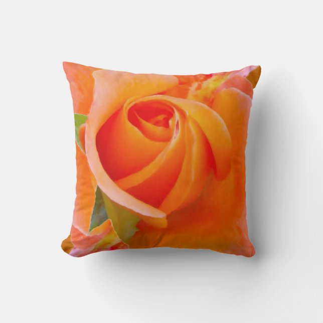 Orange Rose by Alexandra Cook Cushion (Front)