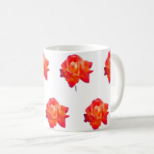Orange rose coffee mug