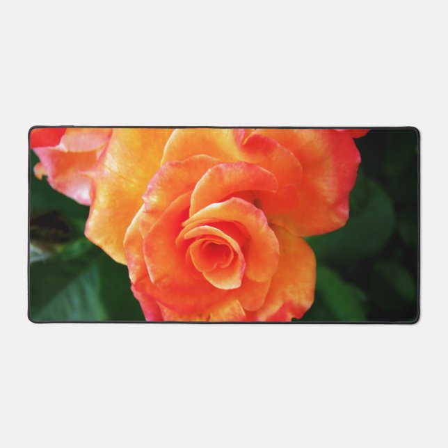 Orange rose  desk mat (Front)