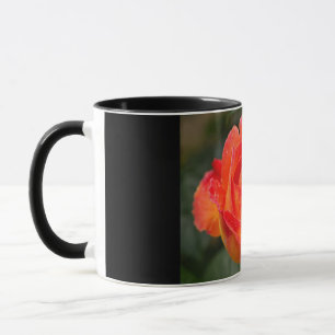 Orange Rose Floral Mug