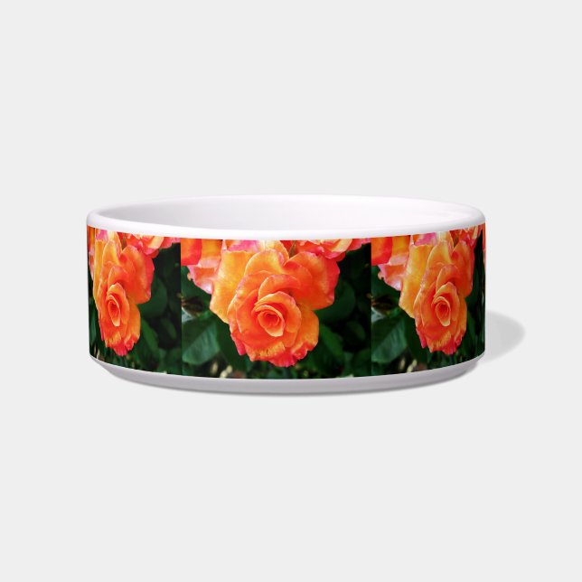 Orange rose flower bowl (Front)