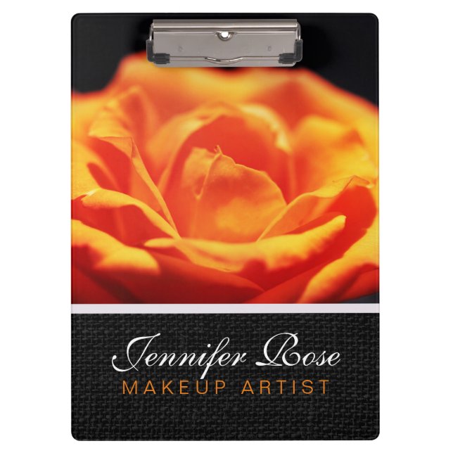Orange rose flower clipboard (Front)
