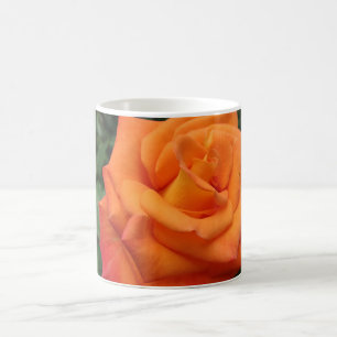 Orange rose flower coffee mug