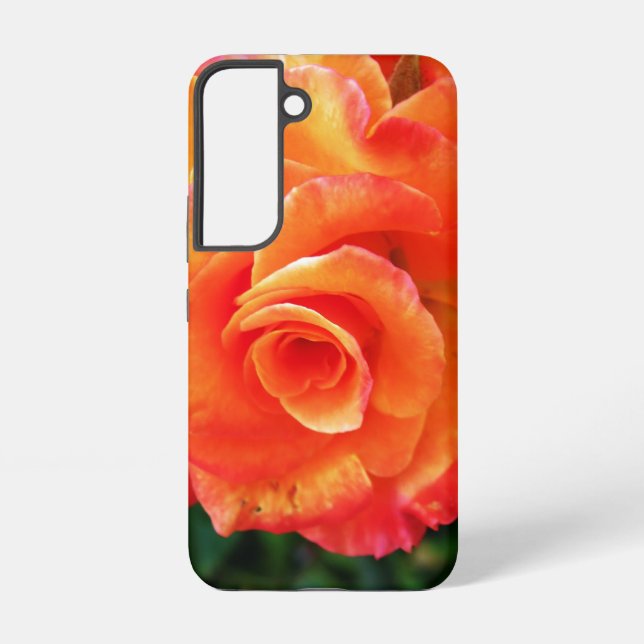 Orange rose flower samsung galaxy s22 case (Back)