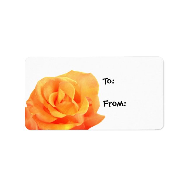Orange Rose Gift Tags (Front)