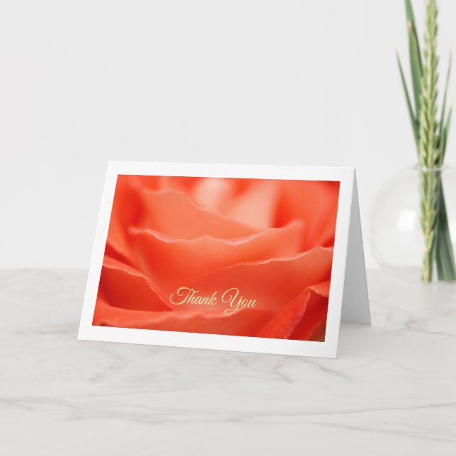 Orange Rose Greeting Card (Front)