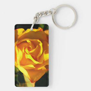 Orange rose key ring