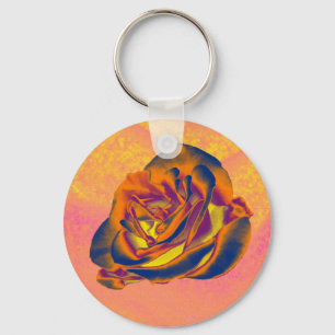 Orange Rose Keychain