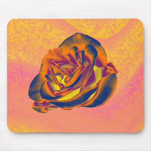 Orange Rose Mouse Pad (Front)