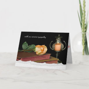 orange rose on Holy Bible Card