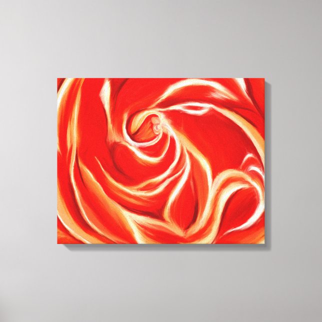 Orange Rose on Wrapped Canvas (Front)