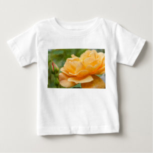 Orange Rose Painterly Baby T-Shirt
