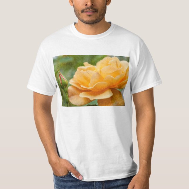 Orange Rose Painterly T-Shirt (Front)