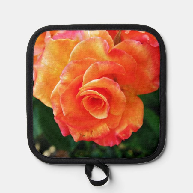 Orange rose    pot holder (Front)