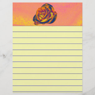 Orange Rose Stationery