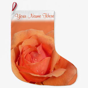 Orange Rose Stocking Rose Christmas Stocking Custo
