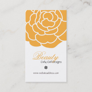 Orange Rose Vertical Business Cards