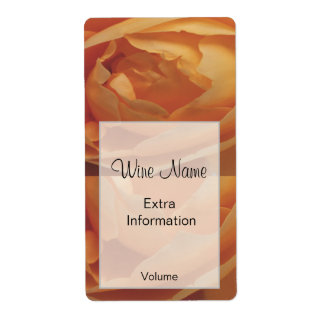 Orange Rose Wine Label