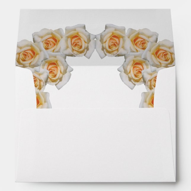Orange Roses 5x7 Wedding Invitation  Envelope (Back (Bottom))