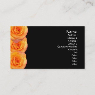 Orange Roses Business Card