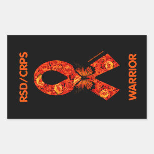 Orange Roses/Butterfly...RSD/CRPS Rectangular Sticker
