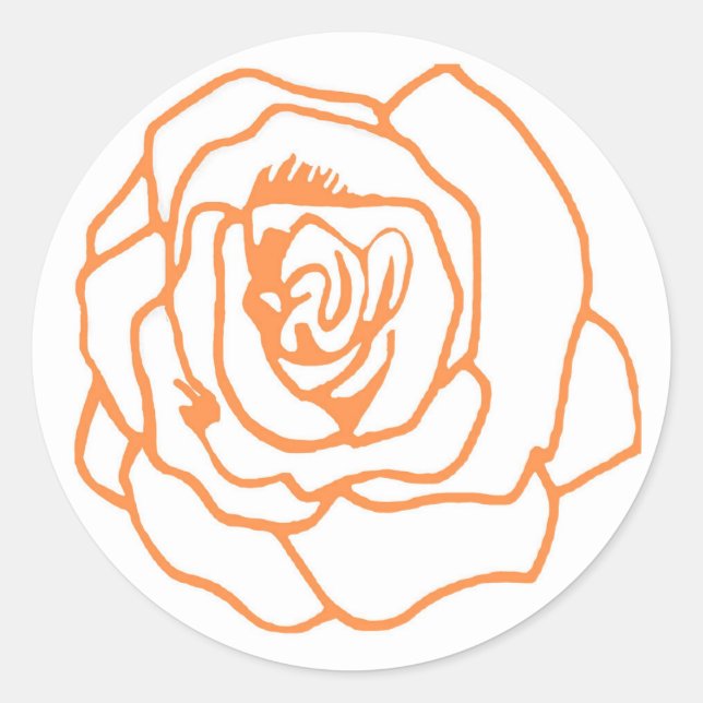 Orange Roses Classic Round Sticker (Front)
