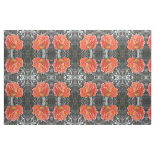orange roses Fabric, colorful house textile Fabric