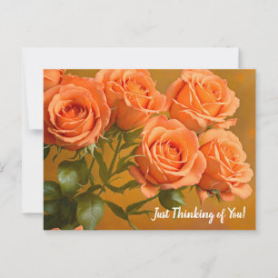 Orange Roses Thinking of You Postcard