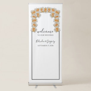 Orange Roses Wedding Welcome Sign