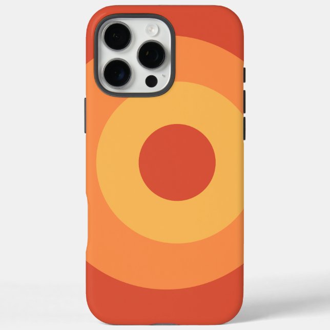 Orange Round Apple iPhone 16 Pro Max Case (Back)