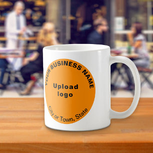 Orange Round Business Brand on Mug