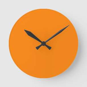 Orange Round Clock