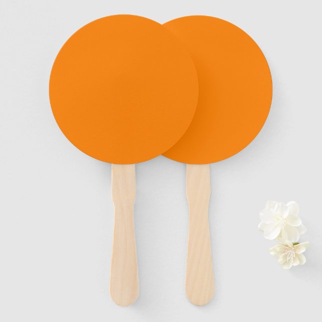 Orange Round Program Hand Fan (Front and Back)