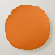 Orange Round Throw Pillow (16")