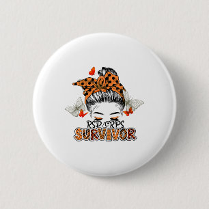 Orange Rsdcrps Messy Bun Girl Survivor Believe Sup 6 Cm Round Badge