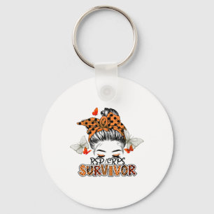 Orange Rsdcrps Messy Bun Girl Survivor Believe Sup Key Ring