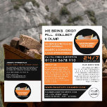 Orange Rubbish Skip, Skip/Dumpster Company Flyer<br><div class="desc">Orange Rubbish Skip,  Skip/Dumpster Company Advertising Flyers By The Business Card Store.</div>