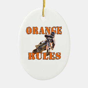 Orange Rules Ceramic Tree Decoration