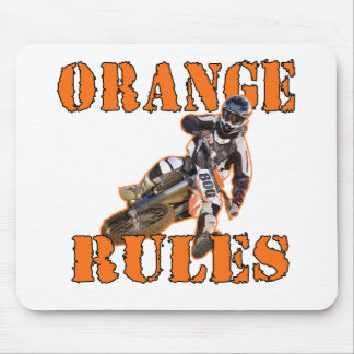 Orange Rules Mouse Mat