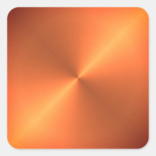 Orange Rust Shine Square Sticker