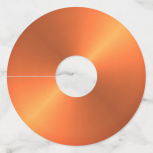 Orange Rust Shine Wine Glass Tag