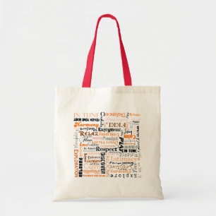 Orange Sacral Chakra Positive Affirmations Tote Bag