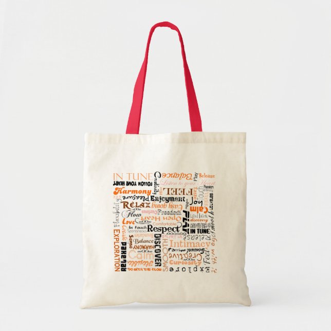 Orange Sacral Chakra Positive Affirmations Tote Bag (Front)