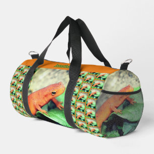 Orange Salamander Animal Personalised  Duffle Bag