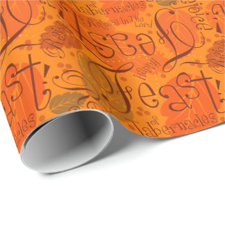 Orange Scatterletter Feast Paper