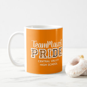 Orange School Pride Mascot Name Coffee Mug