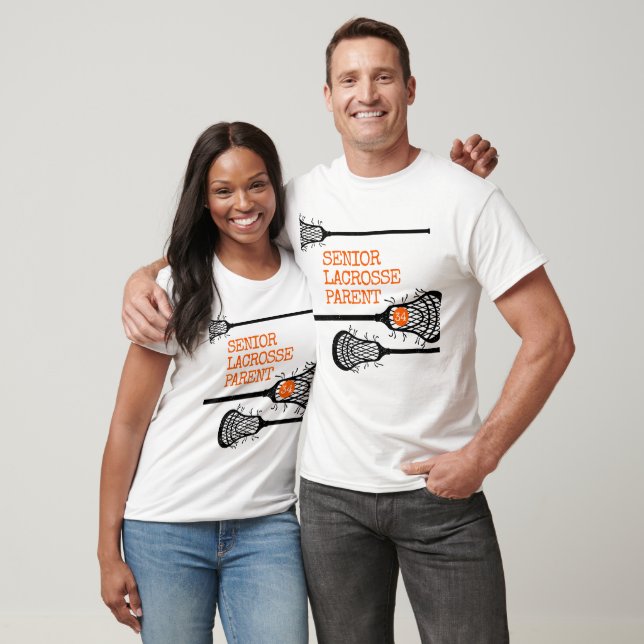 Orange School Year Lacrosse Parent T-Shirt (Unisex)