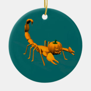 Orange Scorpion Ceramic Tree Decoration