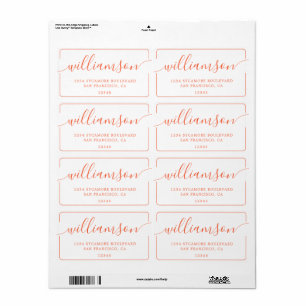 Orange Script Family Return Address